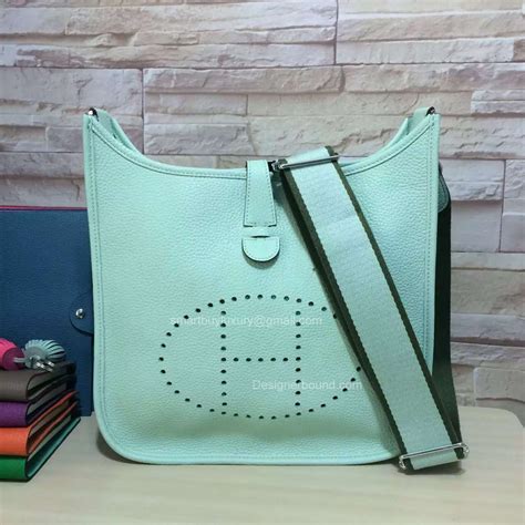 replica hermes evelyn iii gm bag in green color|hermes evelyne purse.